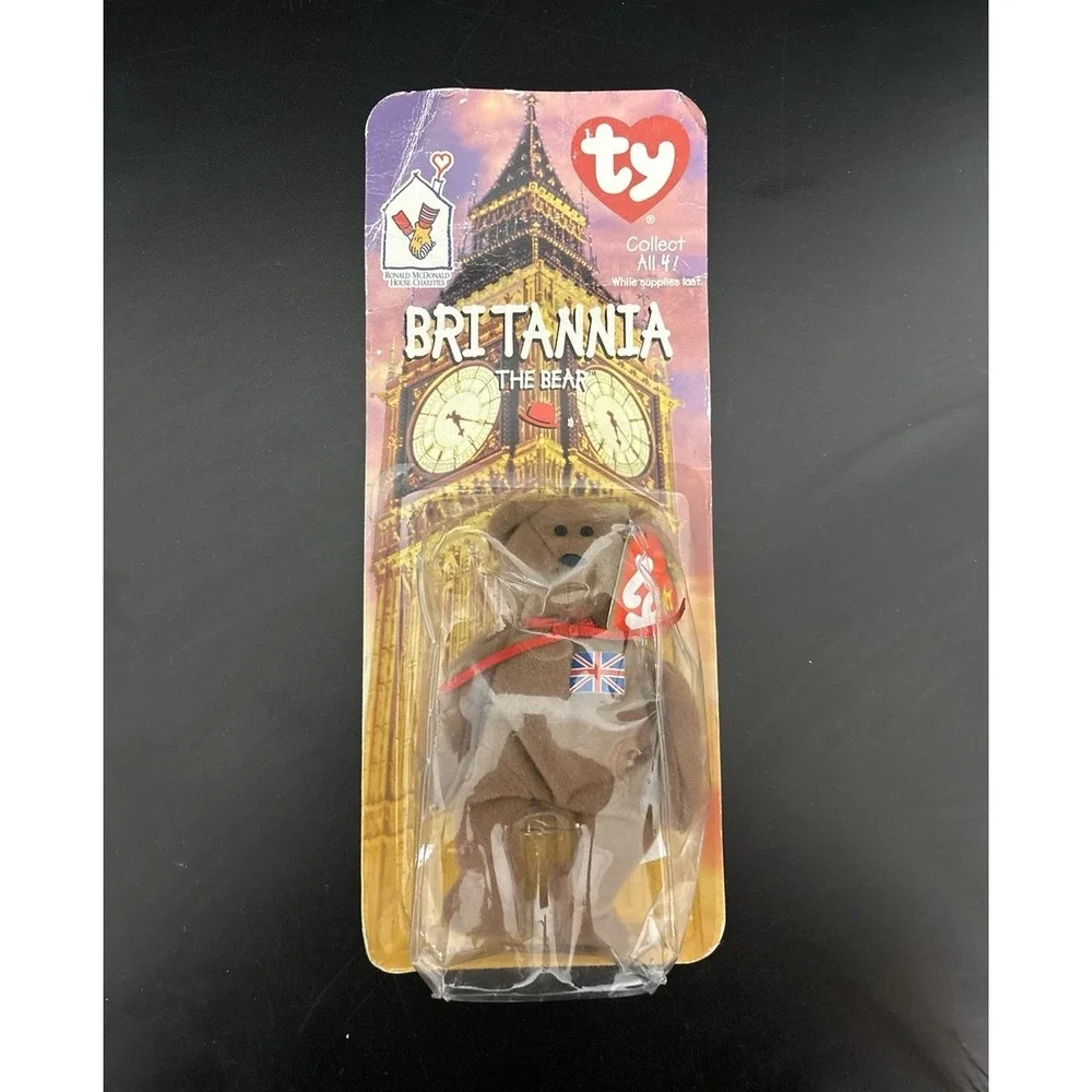 Ty McDonald's Teenie Beanie Babies Britannia the Bear Plush 1999 Vintage‎